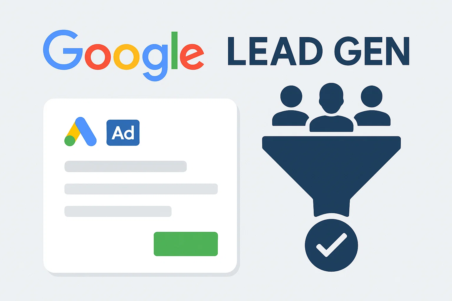 Google ad for lead generation process